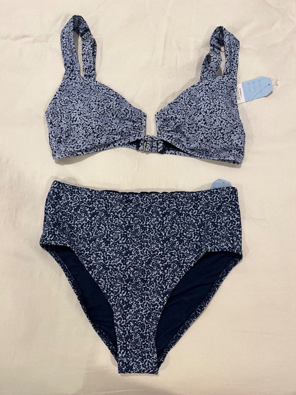 Blue Ditsy Print Bikini